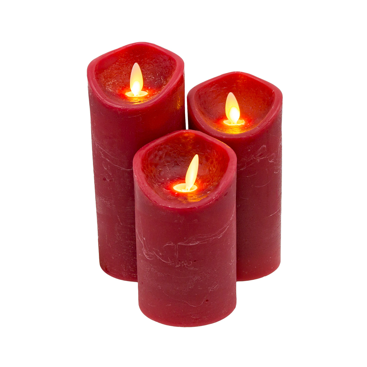 LED Stearinlys Med USB Opladning - 3 Stk. - Flere Farver