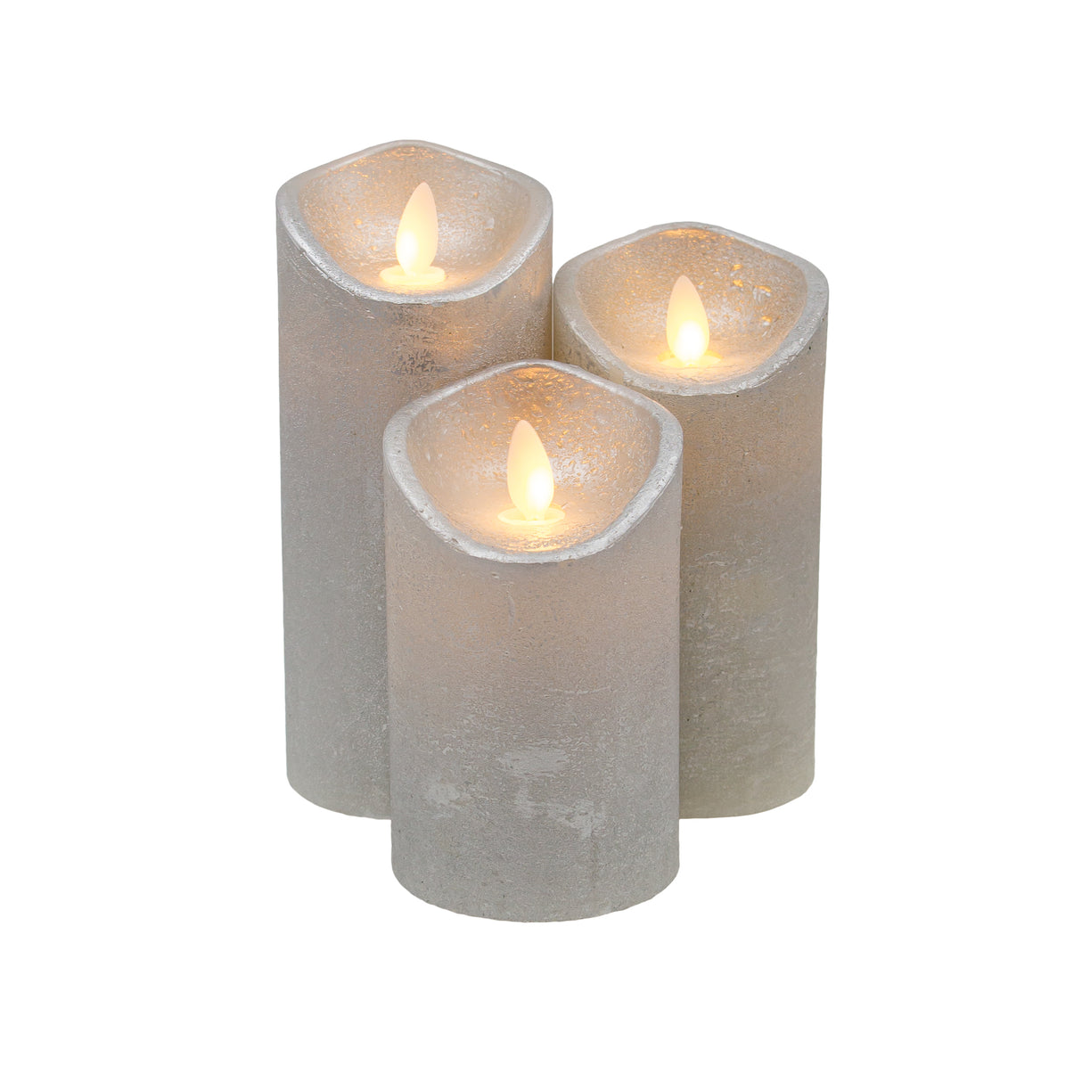 LED Stearinlys Med USB Opladning - 3 Stk. - Flere Farver