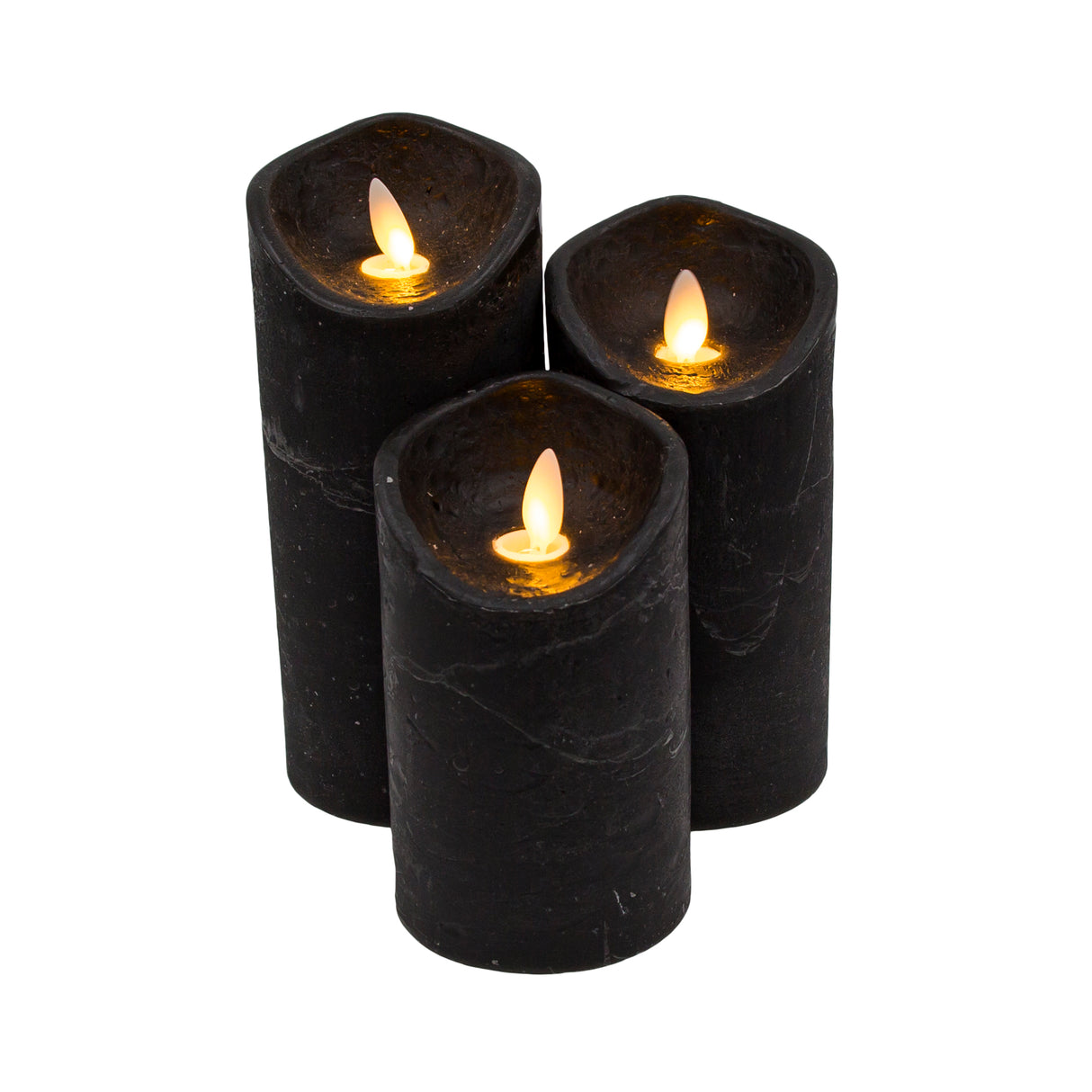 LED Stearinlys Med USB Opladning - 3 Stk. - Flere Farver