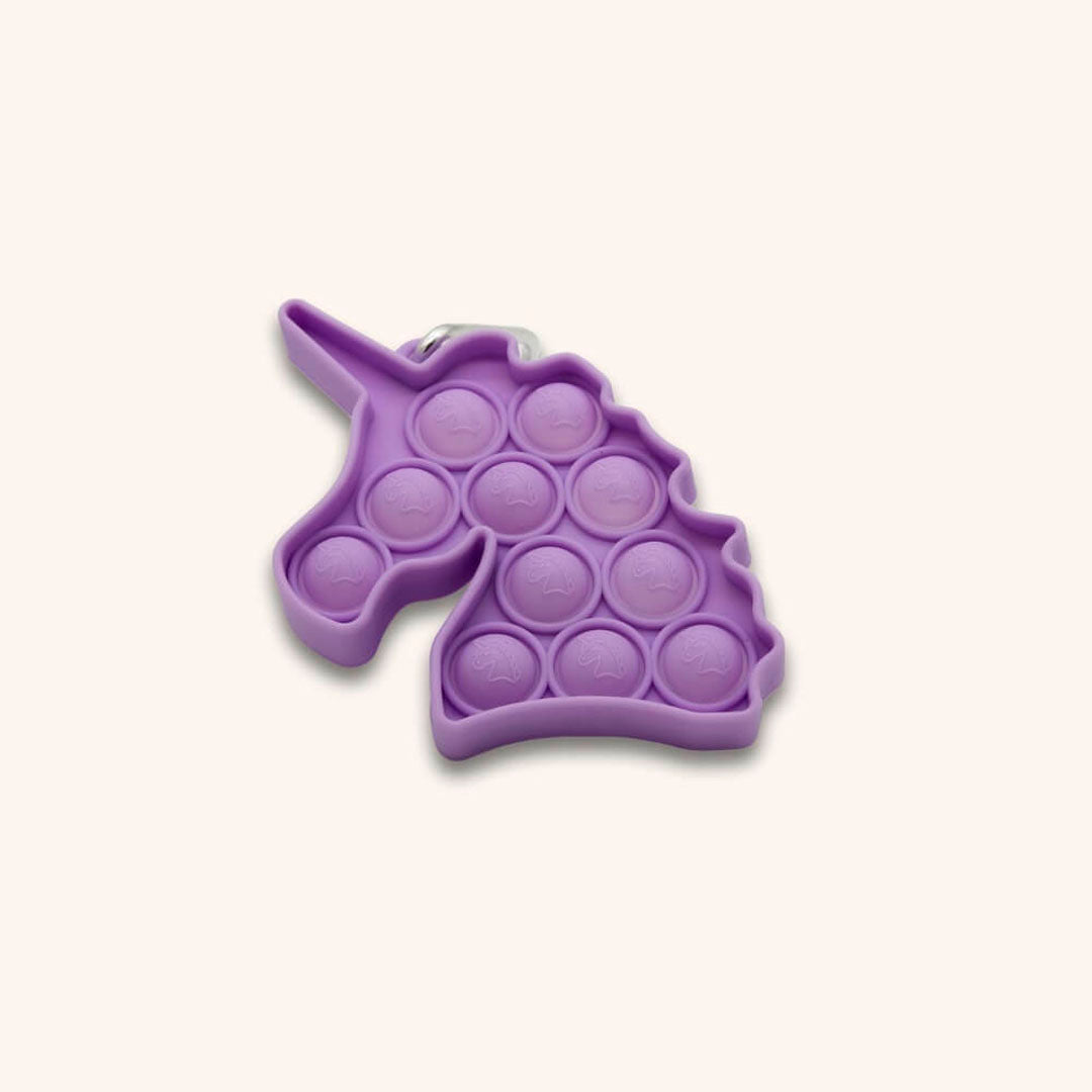 Unicorn Pop It Fidget - Nøglering