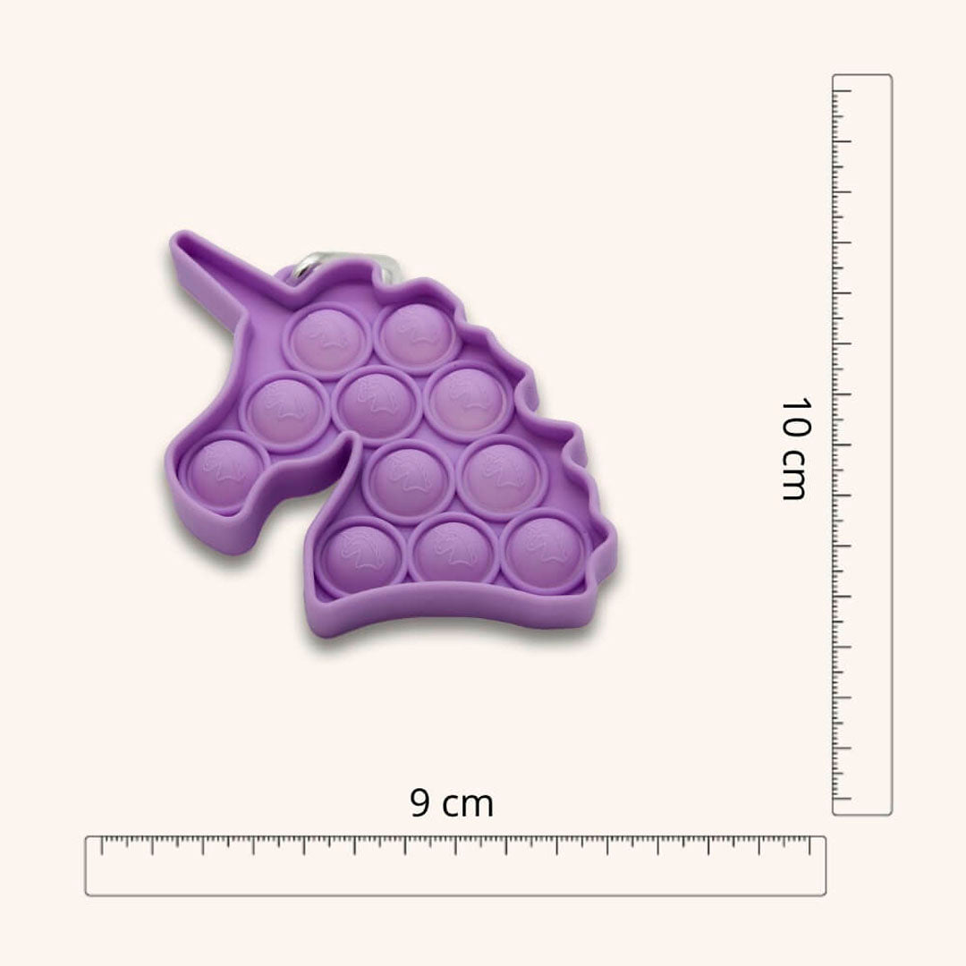 Unicorn Pop It Fidget - Nøglering