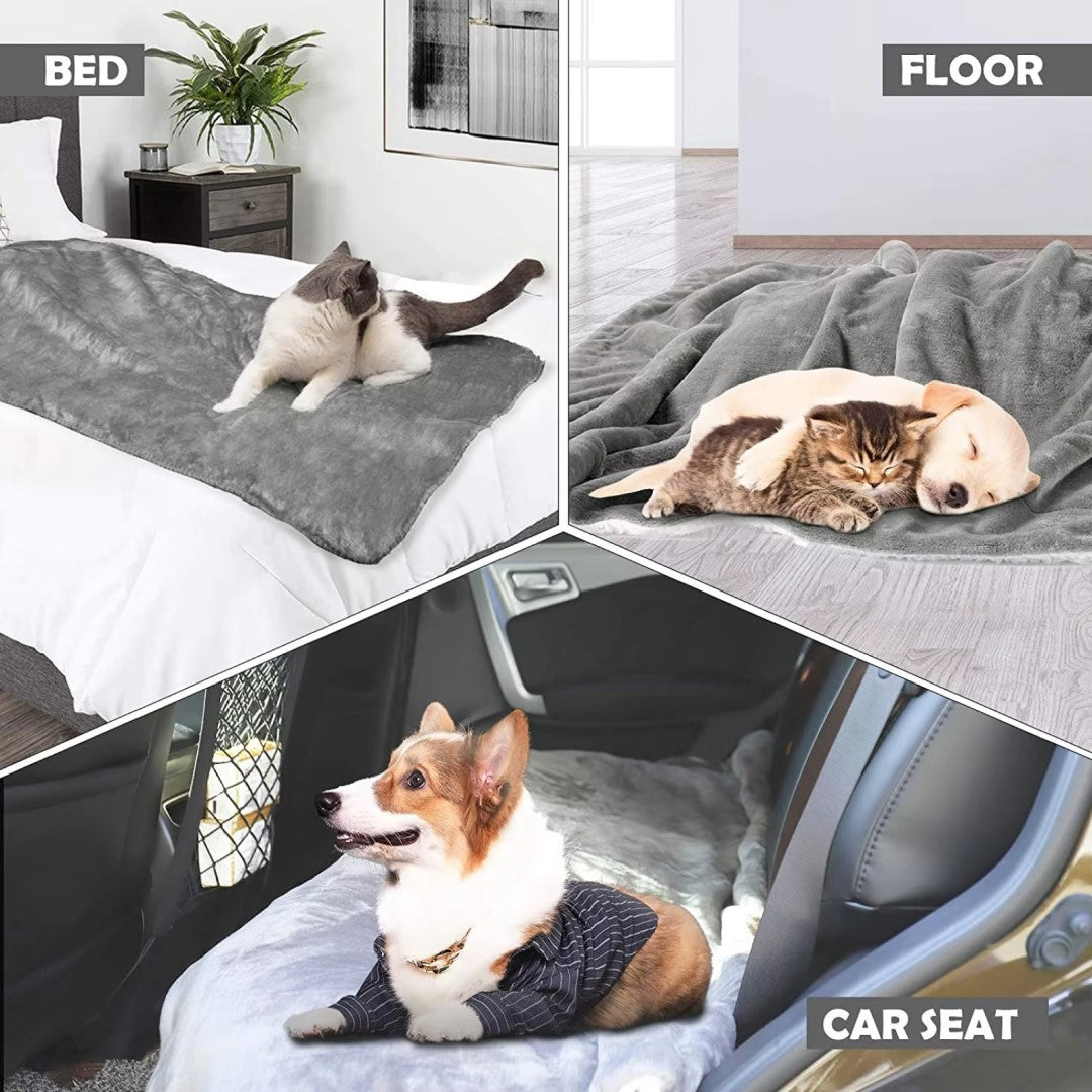 Vandafvisende Fleece Tæppe Til Hunde & Katte - Str. XL 150x127