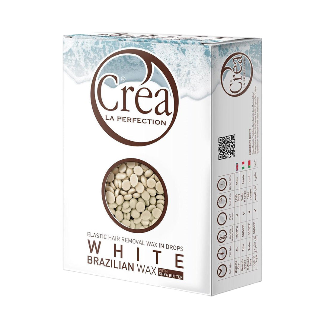 Crea - White Brazilian - No-Strips Voks Perler - 500g