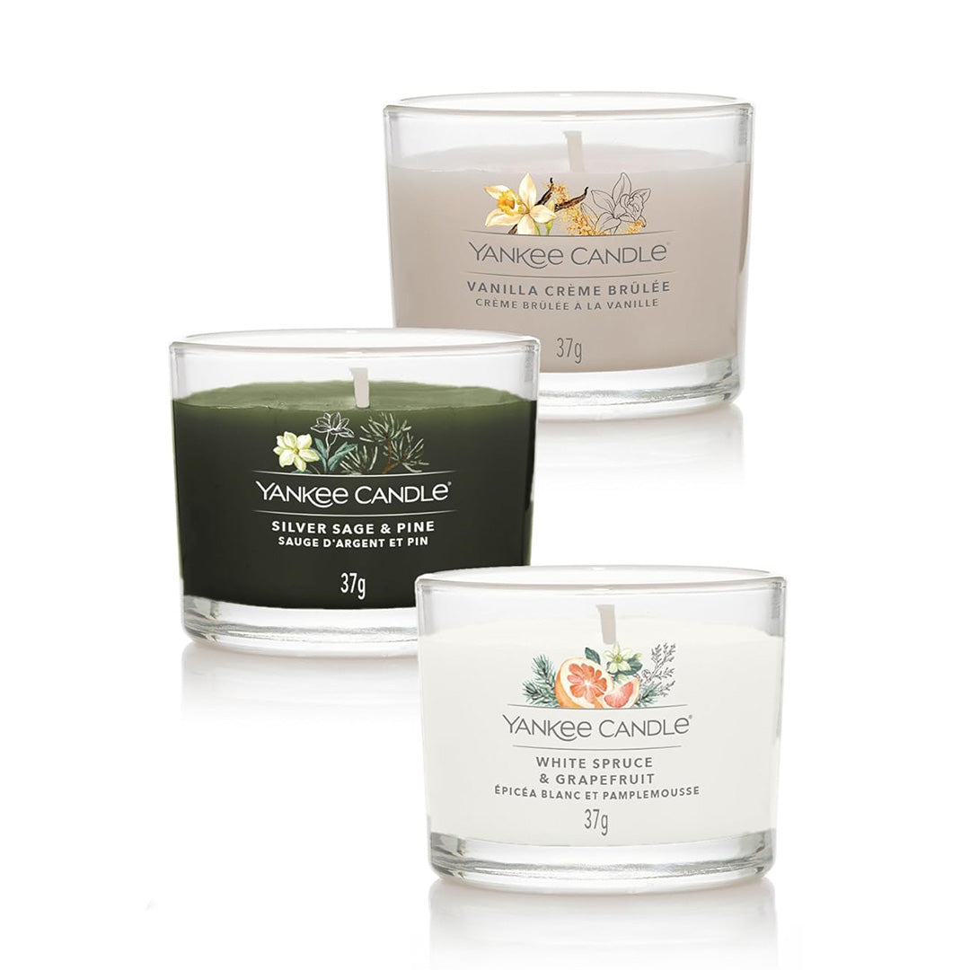 Yankee Candle - Passport To The Holidays 3 Fyldte Votivlys Gave Sæt