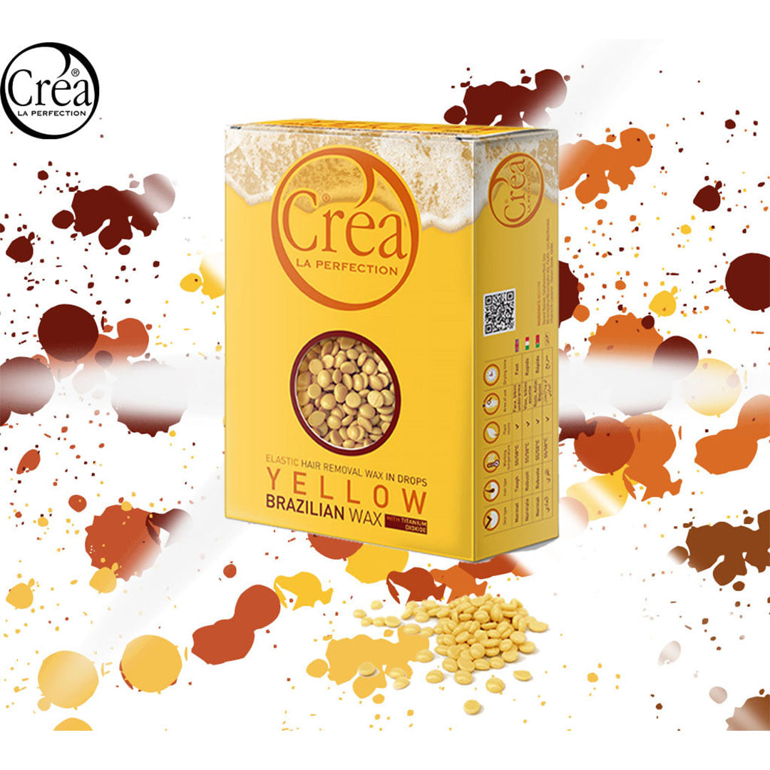 Crea - Yellow - No-Strips Voks Perler - 500g