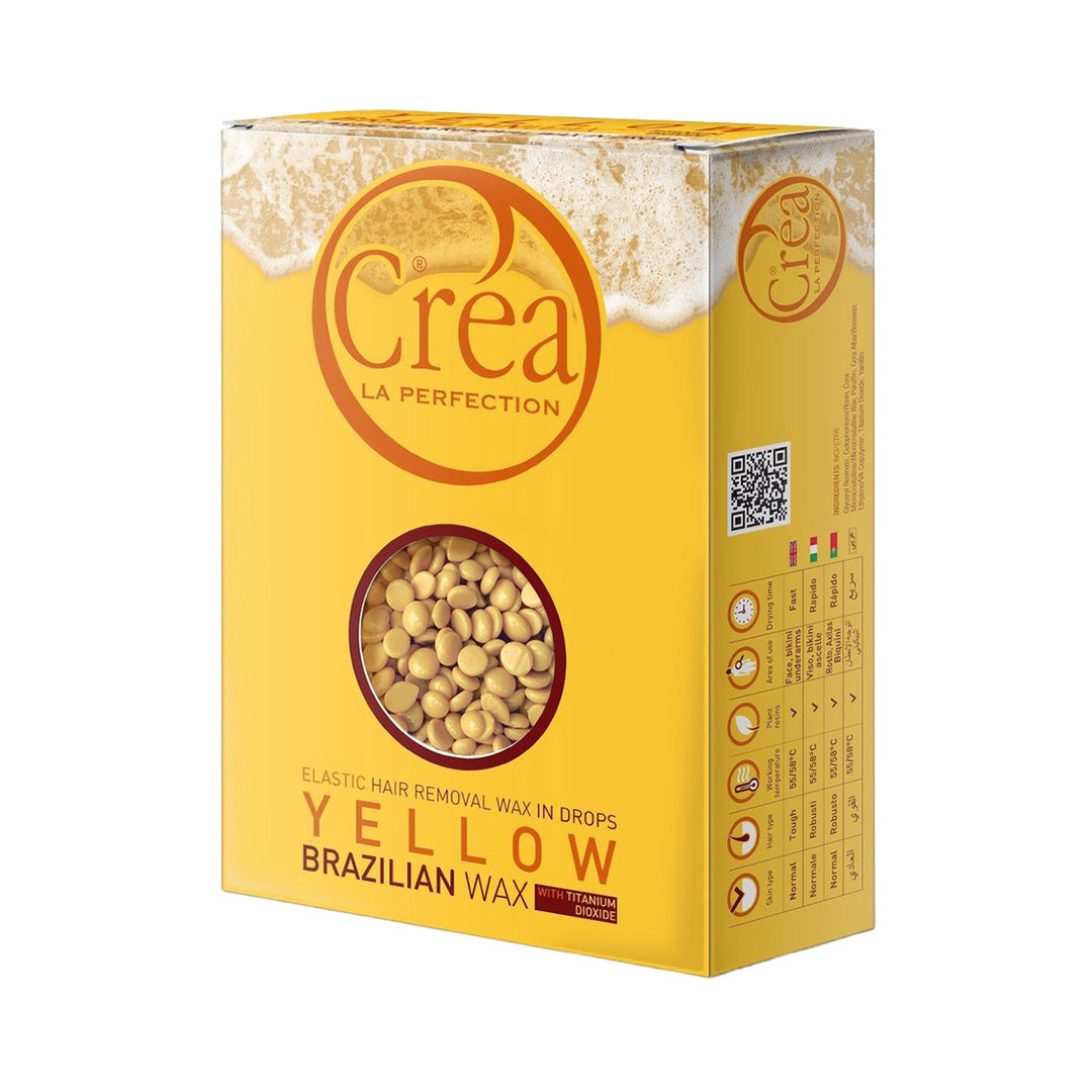 Crea - Yellow - No-Strips Voks Perler - 500g