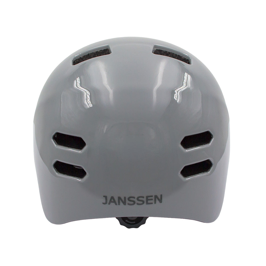 Janssen - Freestyle Cykel & Skate Hjelm Gloss Grey - Billede 2