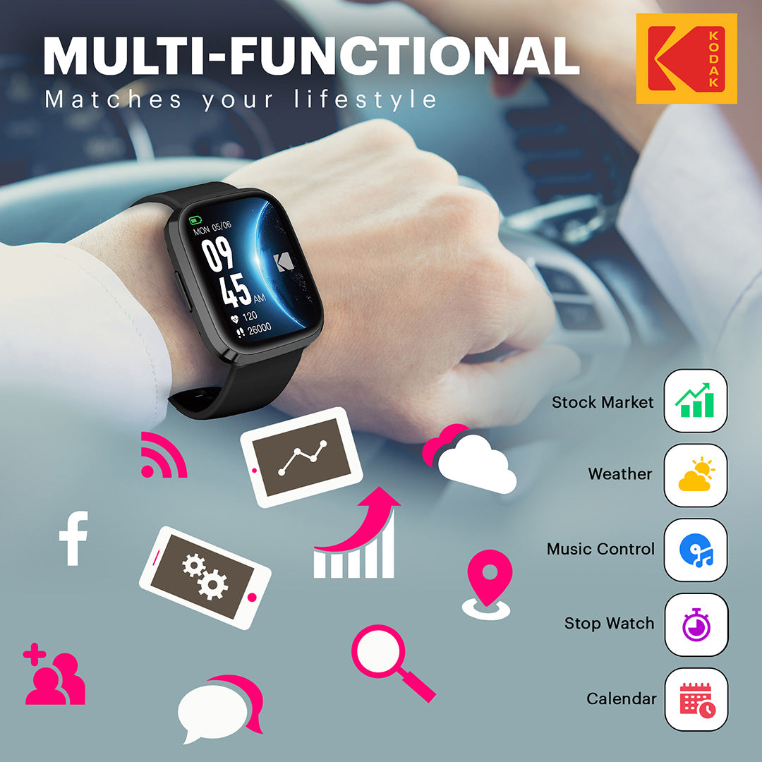 Kodak - SW-7209 - Smartwatch - Sort - billede 3
