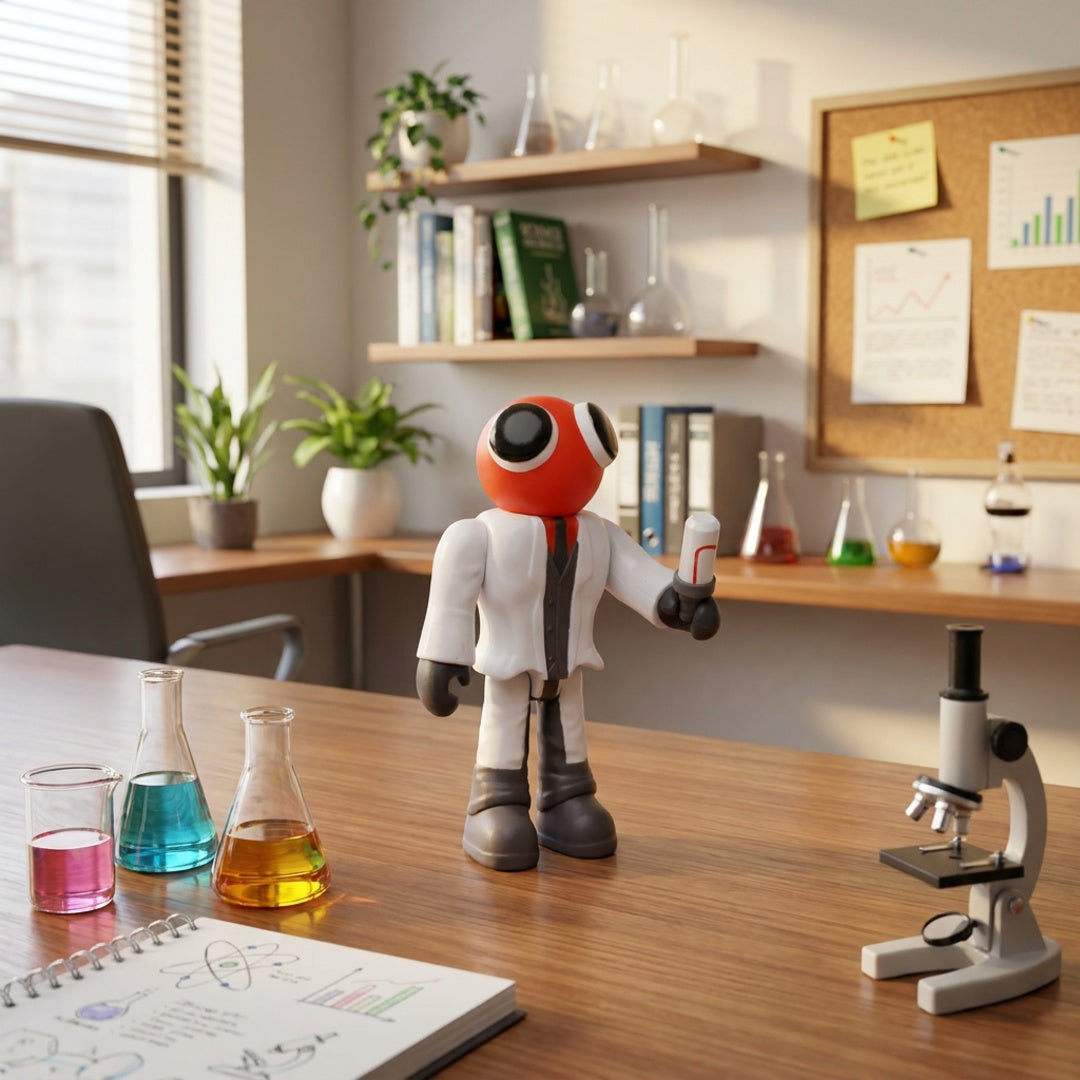 Rainbow Friends Actionfigur - Scientist - billede 6