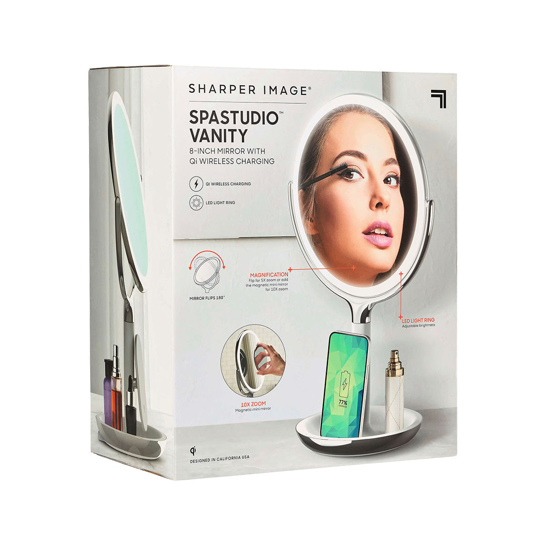 Sharper Image - Makeup Spejl med LED-lys og Trådløs Oplader - billede 12