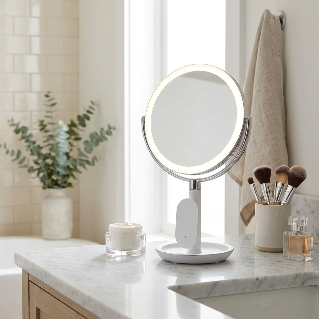 Sharper Image - Makeup Spejl med LED-lys og Trådløs Oplader - billede 3