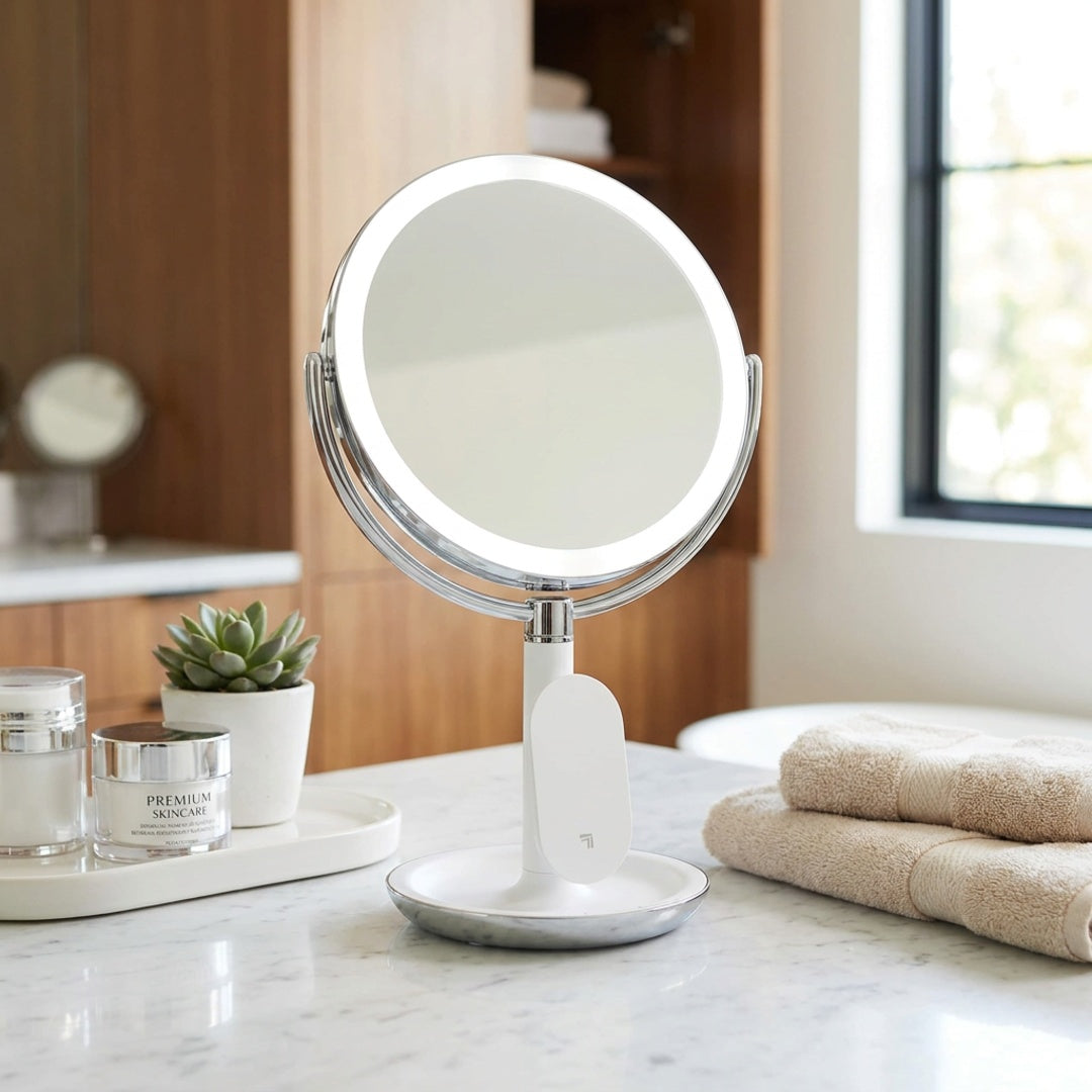 Sharper Image - Makeup Spejl med LED-lys og Trådløs Oplader - billede 4