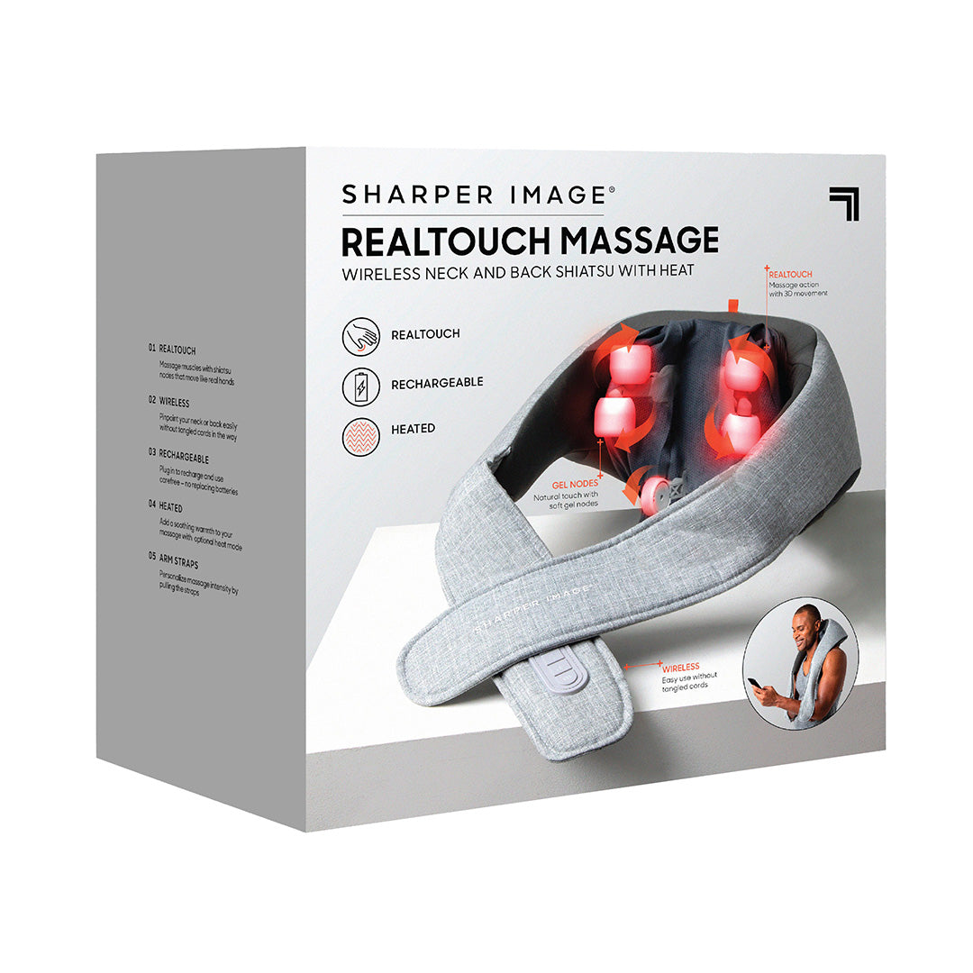 Sharper Image - Realtouch Shiatsu Med Varme Til Nakke- Og Rygmassageapparat - billede 9