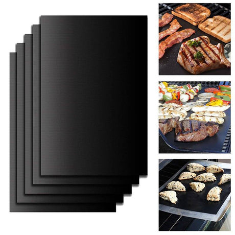 Teflon-måtter til grill/ovn (5 stk) Konkurspriser ny