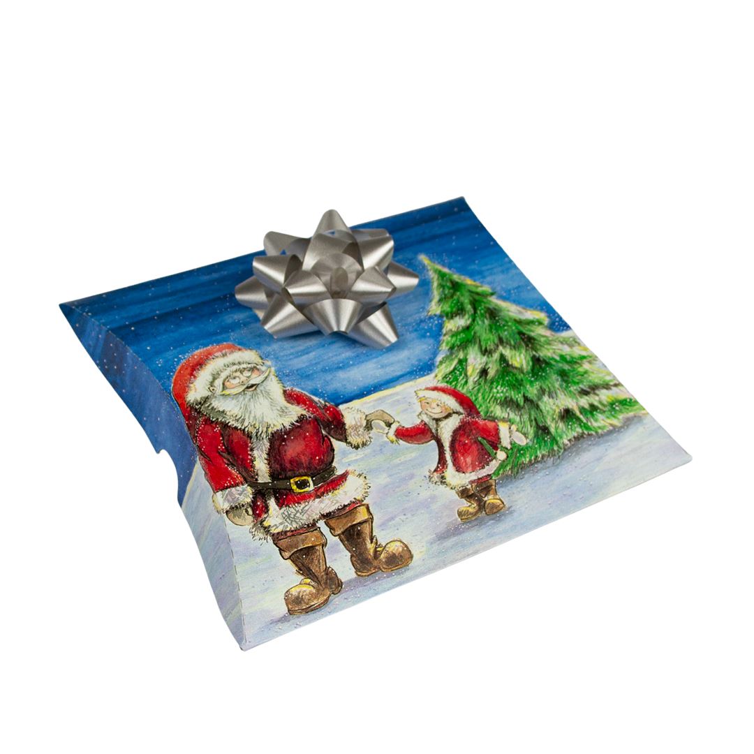 Gavebånds Stjerner / Sløjfe + Pudeæske (Gaveæske) Konkurspriser.dk 10 stk Pudeæske / Jul + 10 stk Gavebånds Stjerner / Sløjfe