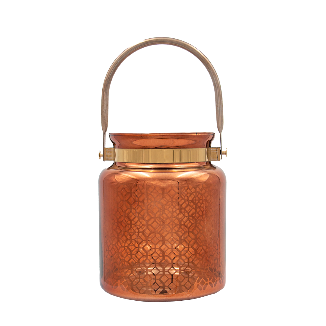 Lanterner & Vaser - Kobberfarvet i glas
