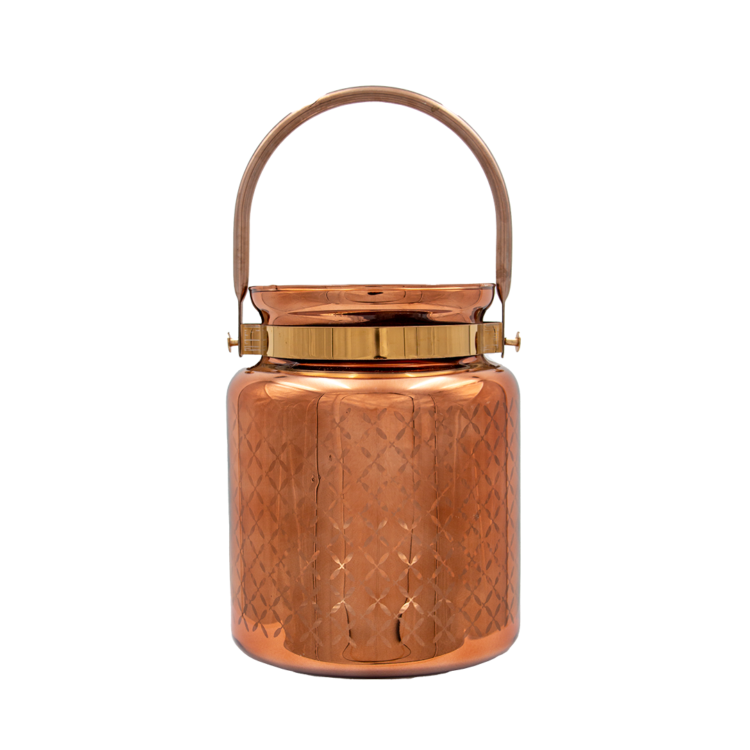 Lanterner & Vaser - Kobberfarvet i glas