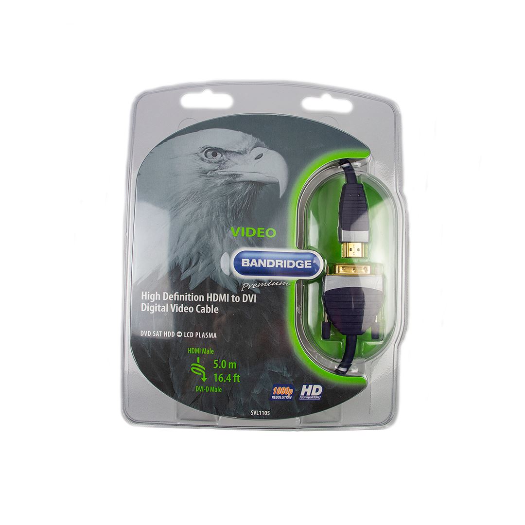 Bandridge Video Cable - HDMI to DVI Konkurspriser.dk