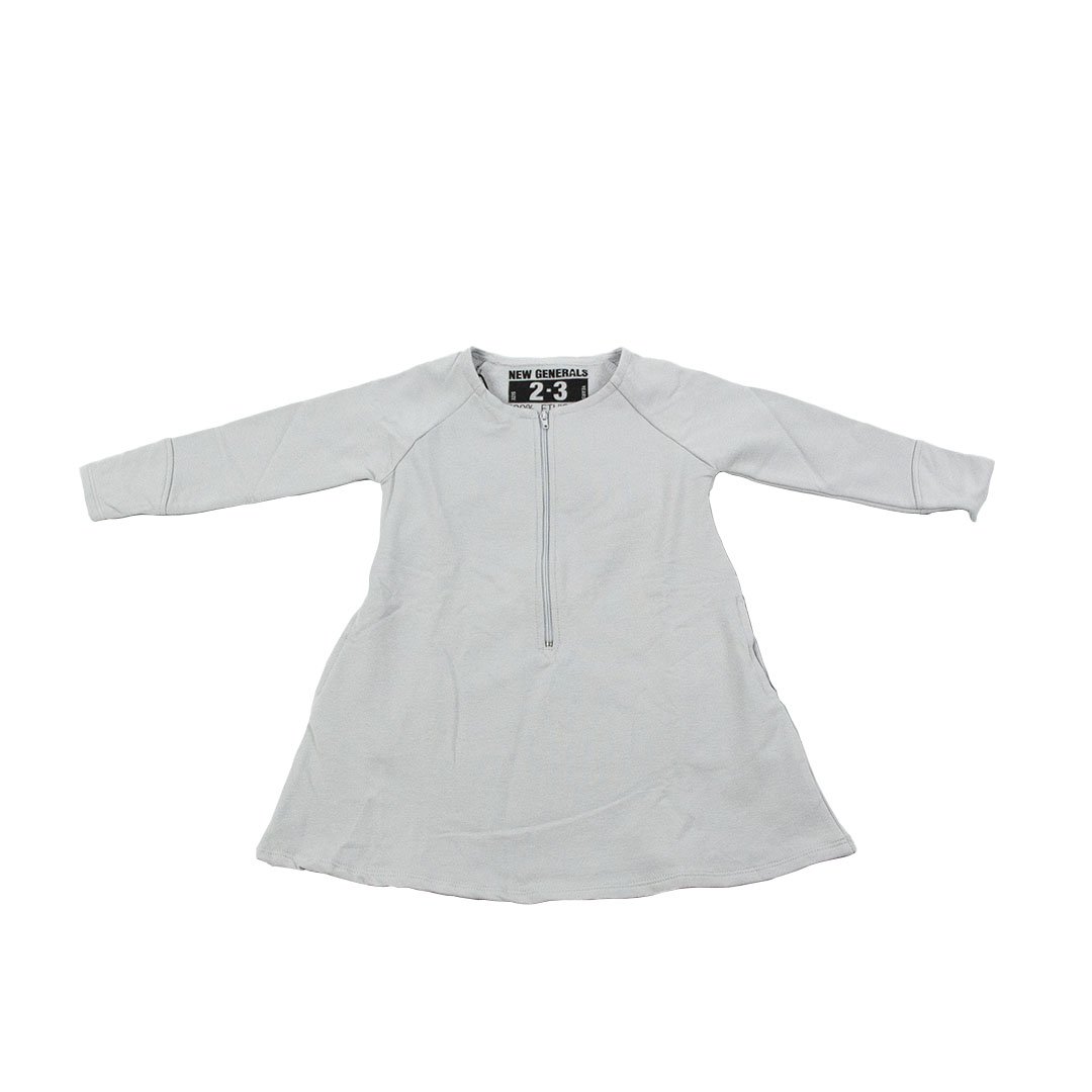 New Generation Pige Zip Dress - Light grey Konkurspriser ny