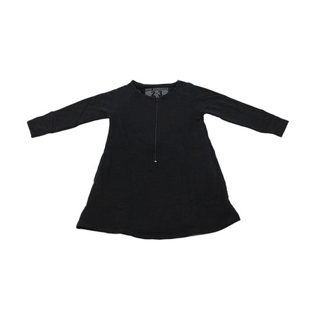 New Generation Pige Zip Dress - Pure Black Konkurspriser ny 2-3år