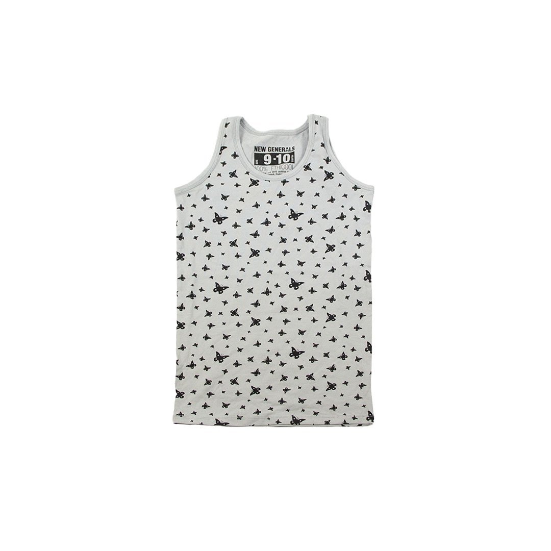 New Generation Pige Tank Top - Butterflies Light Grey Konkurspriser ny 7-8år