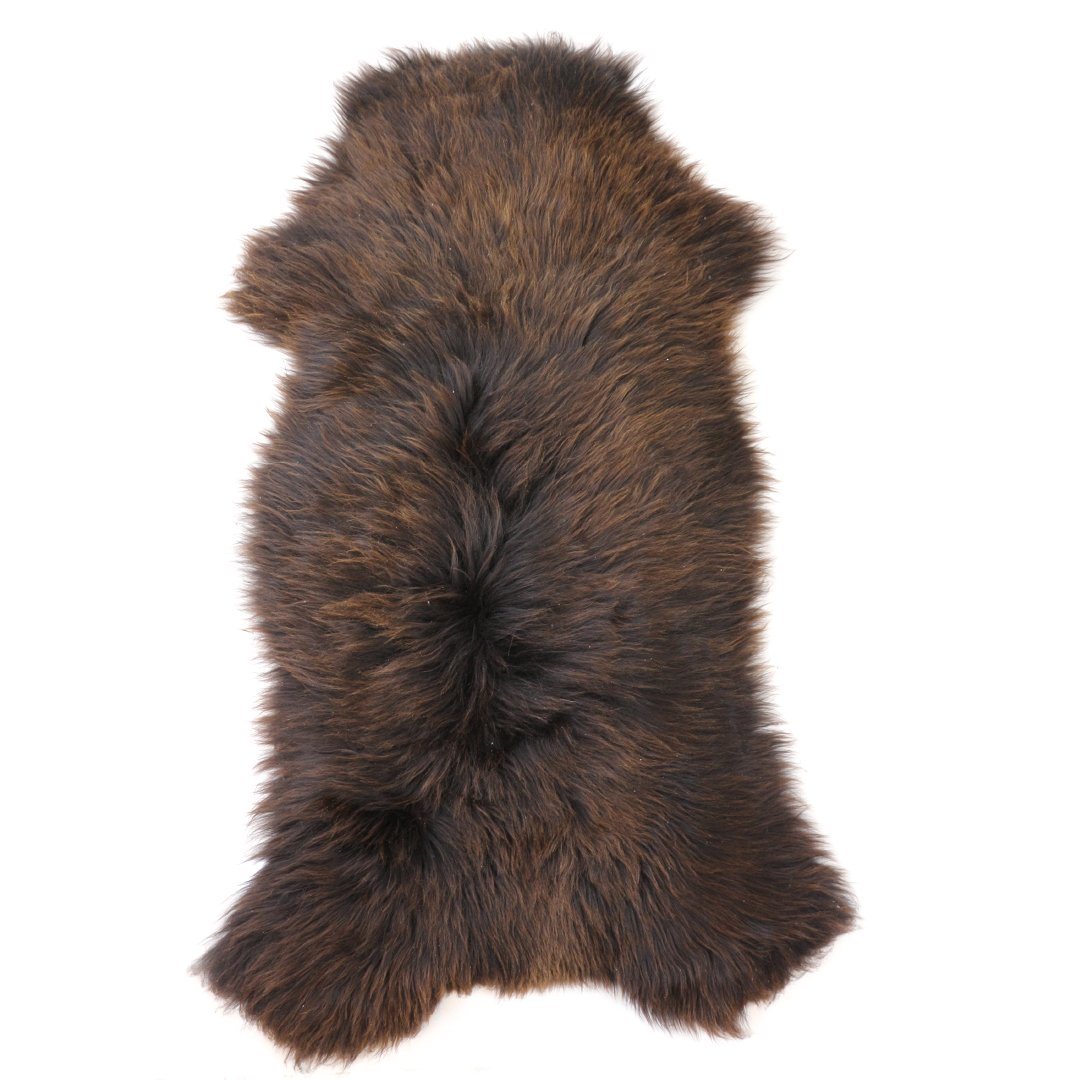 Europæisk Natur lammeskind- korthåret- Brun Lammeskind Konkurspriser ny Lille: 90*60 Mørkebrun
