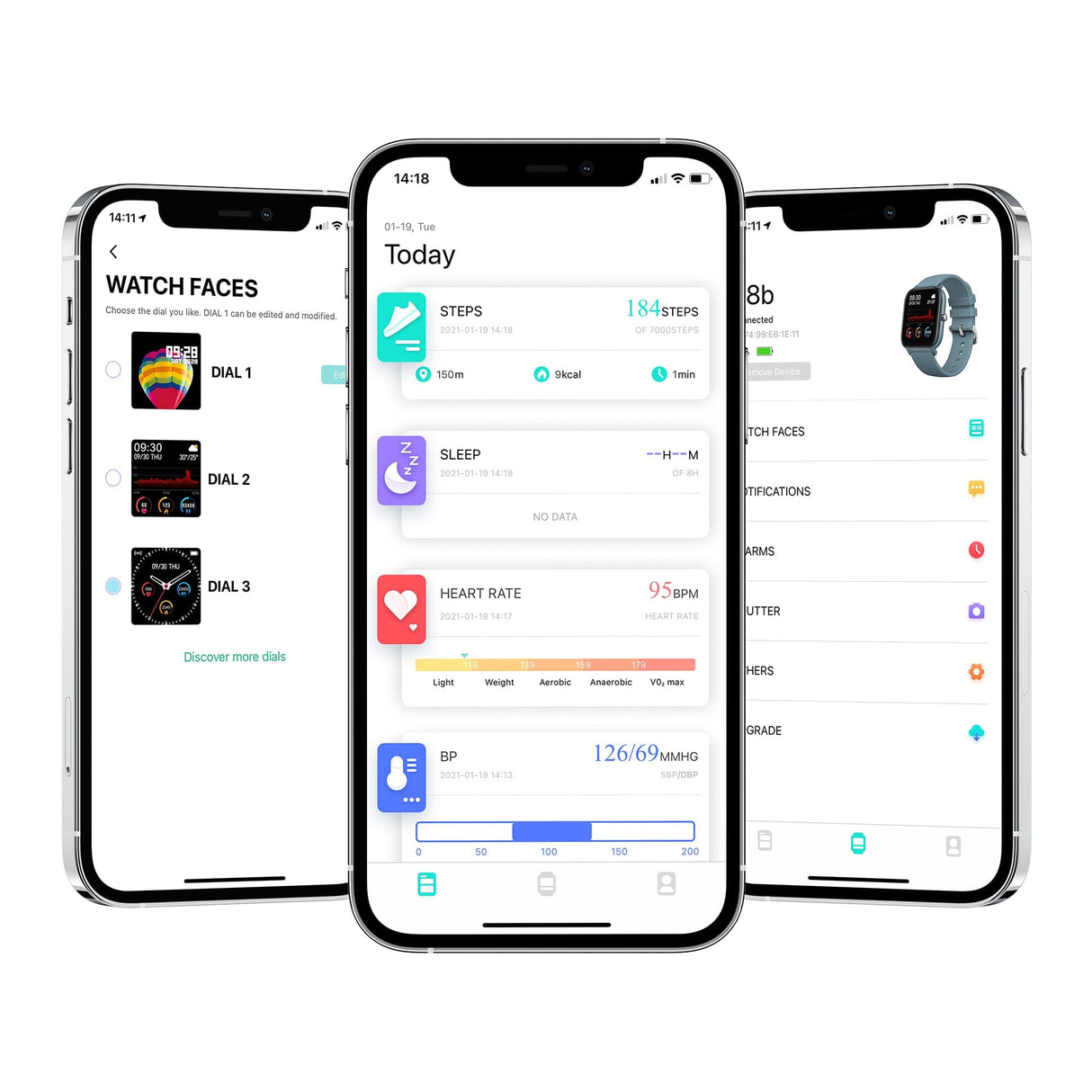 Sinji - SmartWatch Square i 3 farvevarianter Smartwatch Konkurspriser.dk