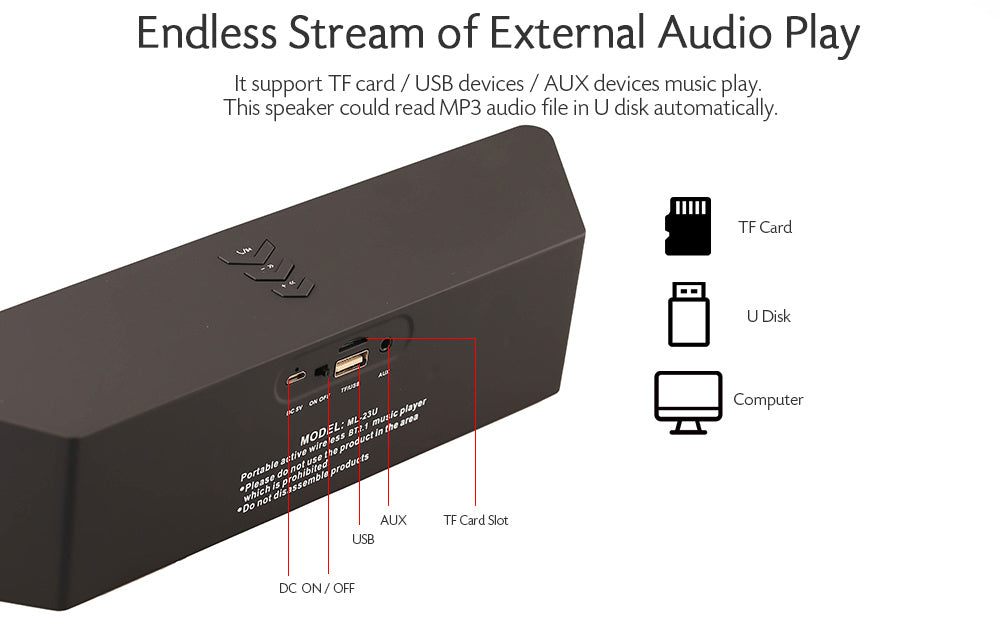 Bluetooth højtaler - 5 forskellige farver Konkurspriser.dk