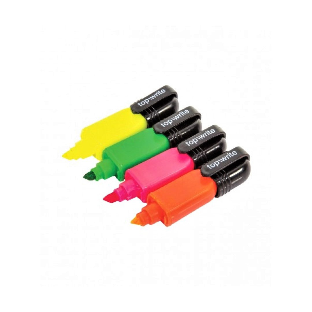 Top Write Markers - Mini Highlighter 4 stk