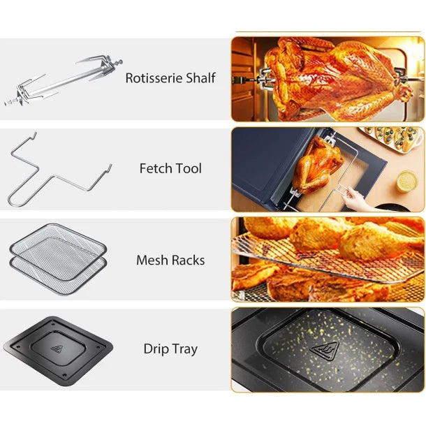 Air Fryer - Ovn 1800W & 12L - Digital Display & Timer