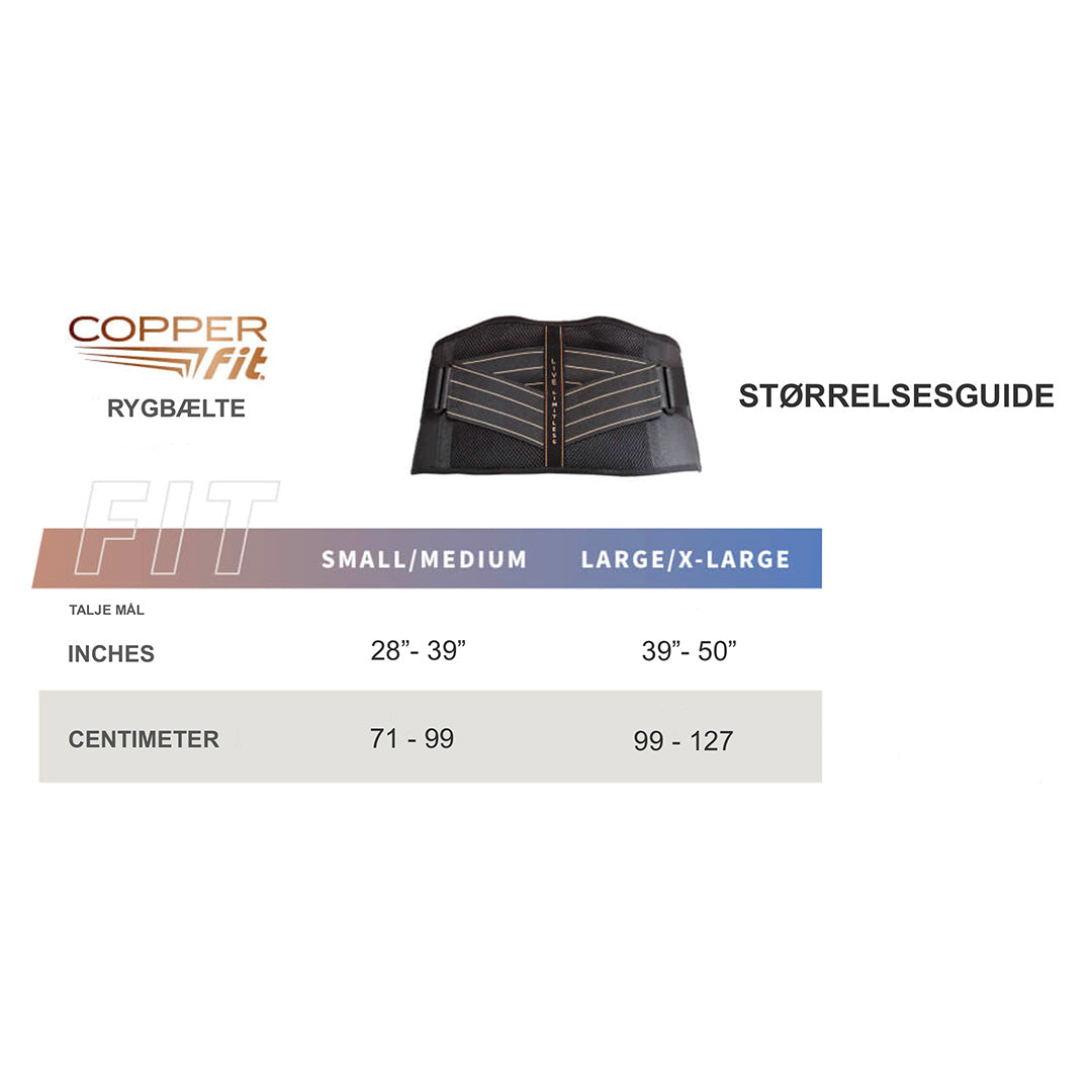 Copper Fit - Rygbælte