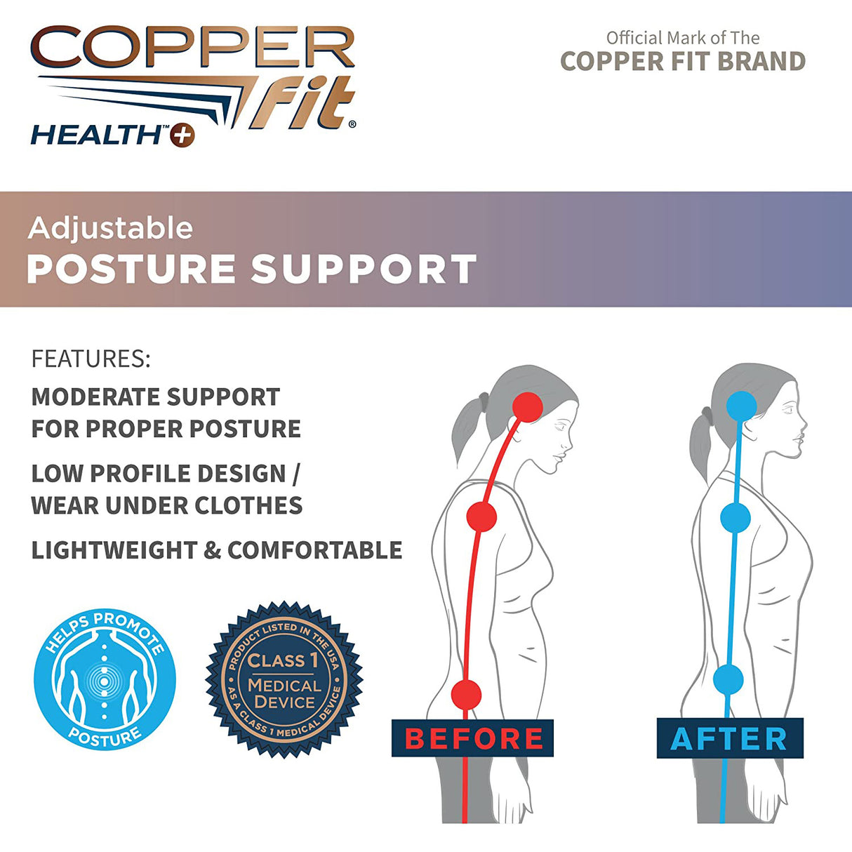 Copper Fit - Skulder & Rygstøtte