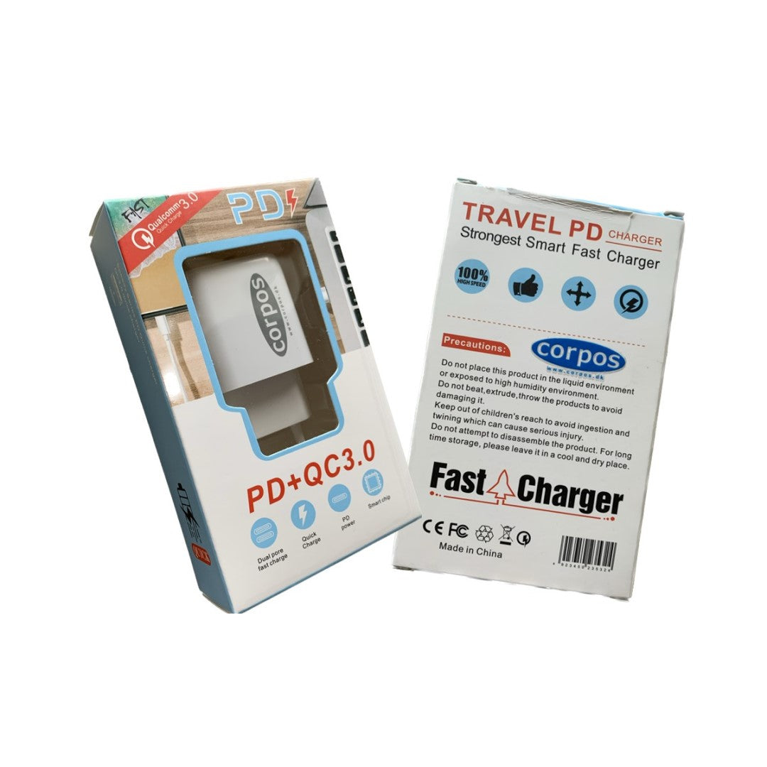 Corpos - 20W, PD, Fast charger - USB-A + USB-C
