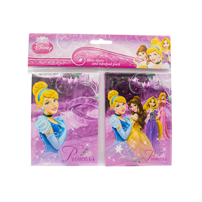 Disney Prinsesse - Mini Dagbog + Notesblok til børn