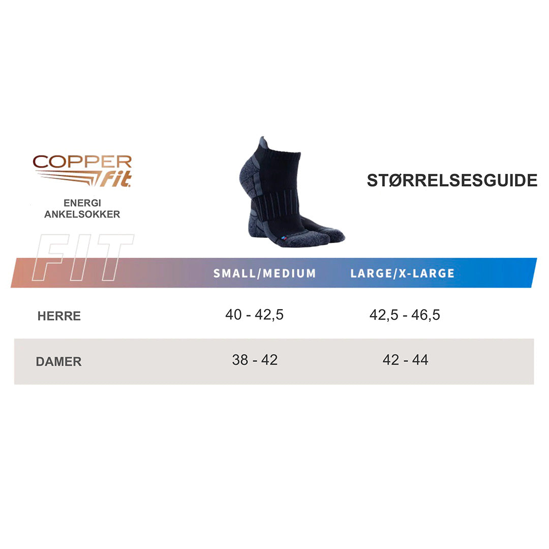 Copper Fit - Energi Ankelsokker