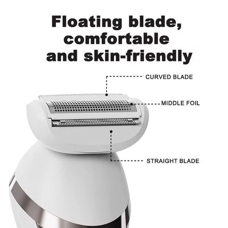 Epilator & Ladyshaver 2-i-1 - Vandtæt & med LED Lys