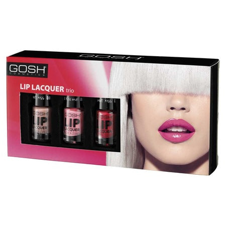 GOSH Lip Lacquer - Kombination af Lipgloss & Læbestift - 3 stk.