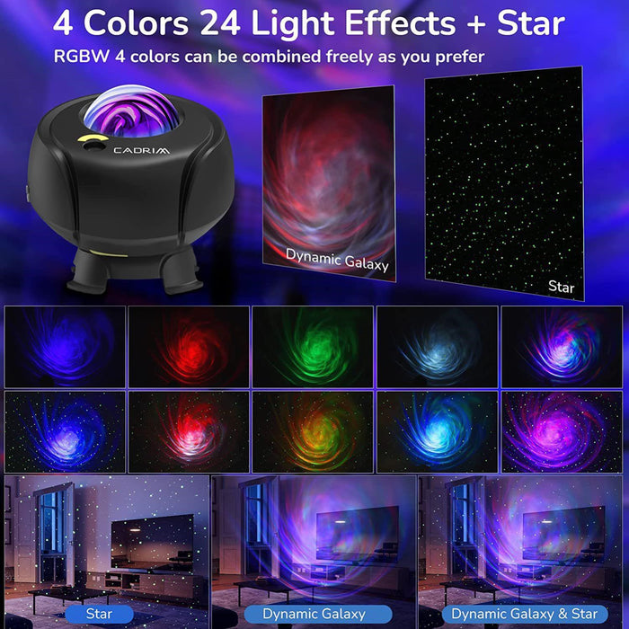 Galaxy Stjerneprojektor - Lampe Med Højttaler & Bluetooth