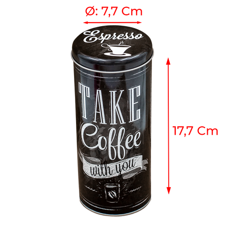 Kaffe/The cylinder formet dåseopbevaring