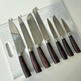 Damaskus Mønstret Knivsæt - 7 Knive