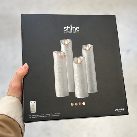 Sompex - LED Stearinlys Sæt - 4 stk Guld