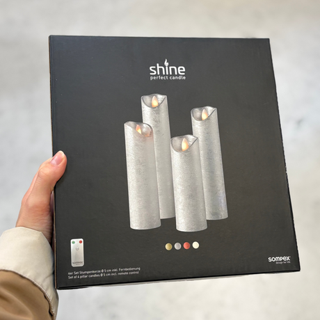 Sompex - LED Stearinlys Sæt - 4 stk Rød