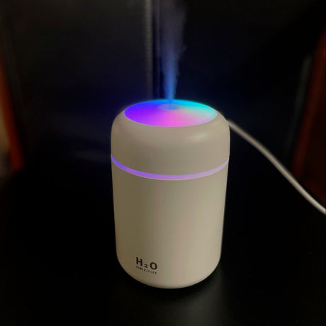 H2O - Luftfugter/Humidifier m. LED Lys - 2 Varianter