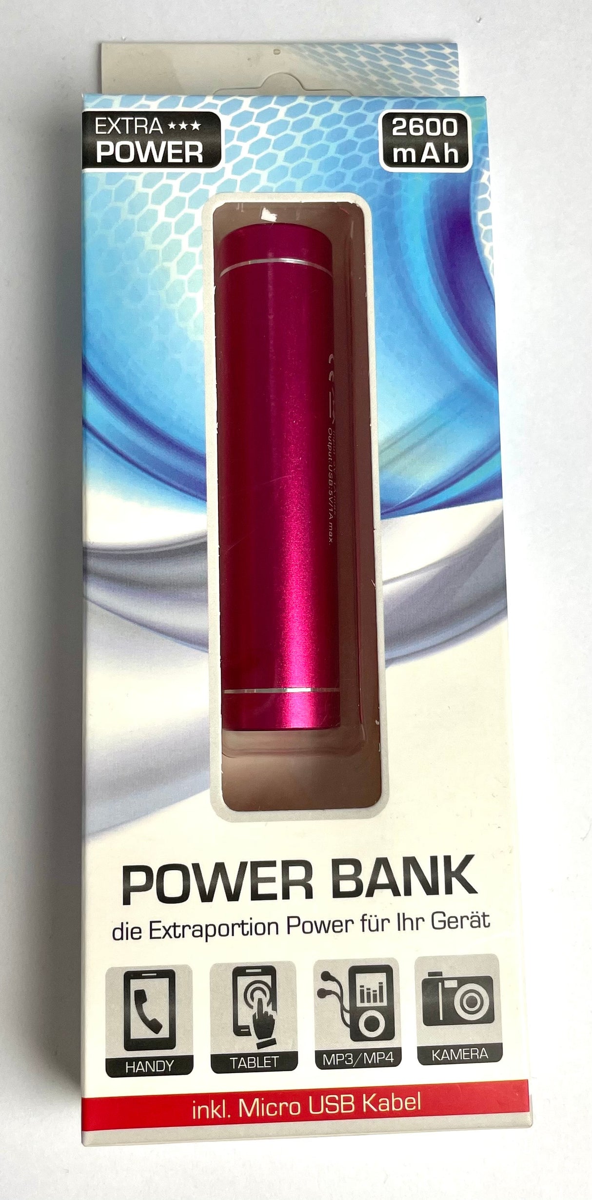 Powerbank -  Kompakt - 2600mAh