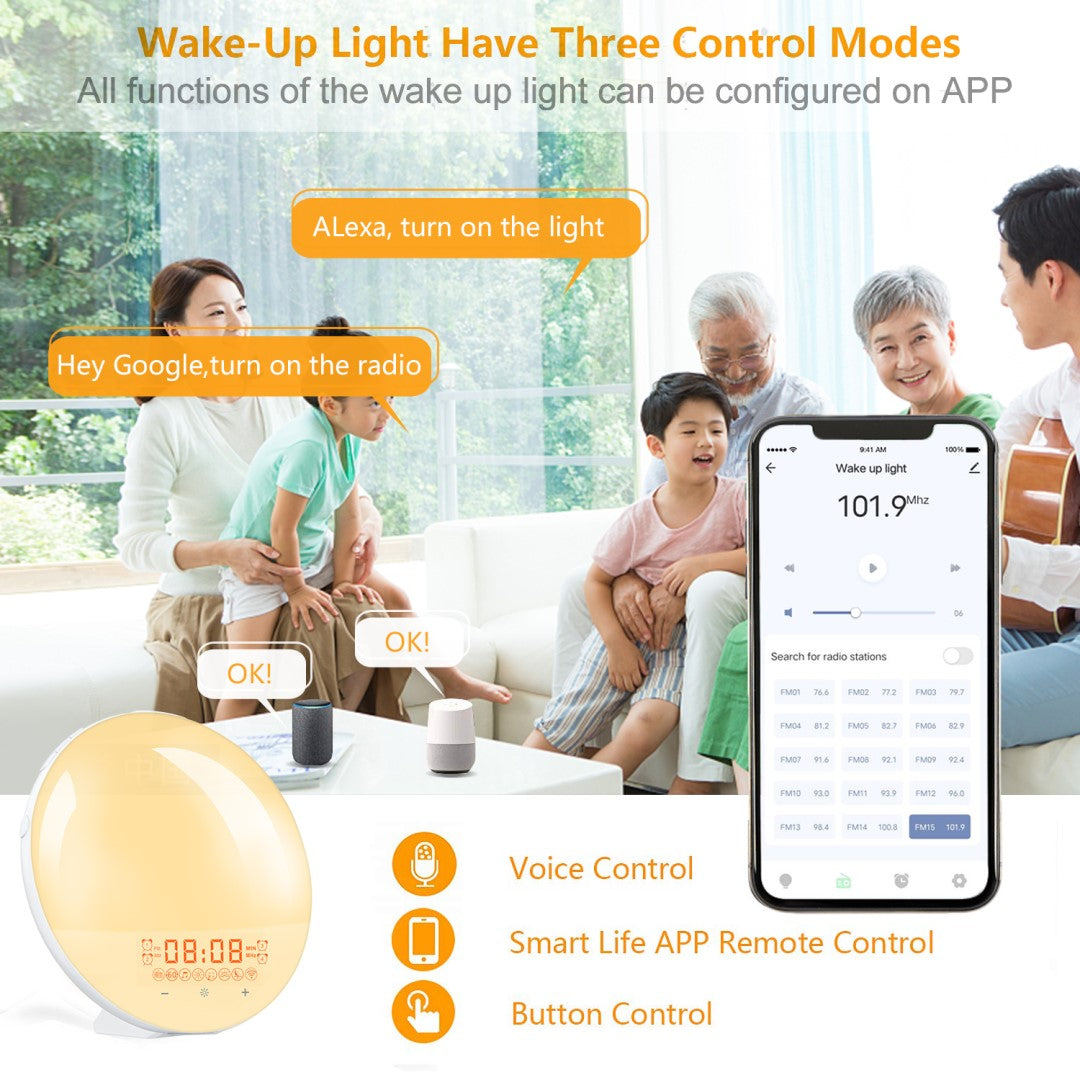 Corpos - WiFi Wake-Up Light - Clockradio - Lysterapi