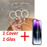 Magsafe Cover + Premium Beskyttelsesglas Til iPhone 15, 16 & 17 Serien