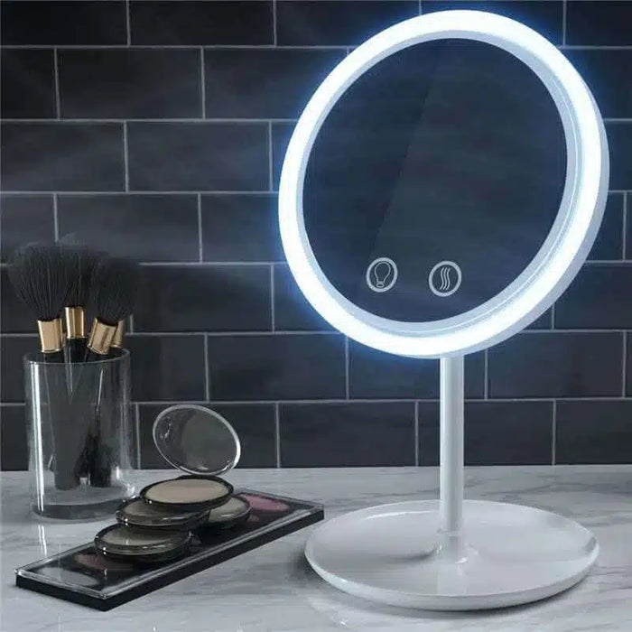 Makeup Spejl med LED lys & Blæser - 7,9"