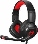 Marvo - Gaming Headset med Mikrofon - Sort/Rød