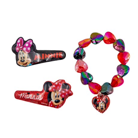 Disney Minnie Mouse - Hårspænde sæt & halskæde