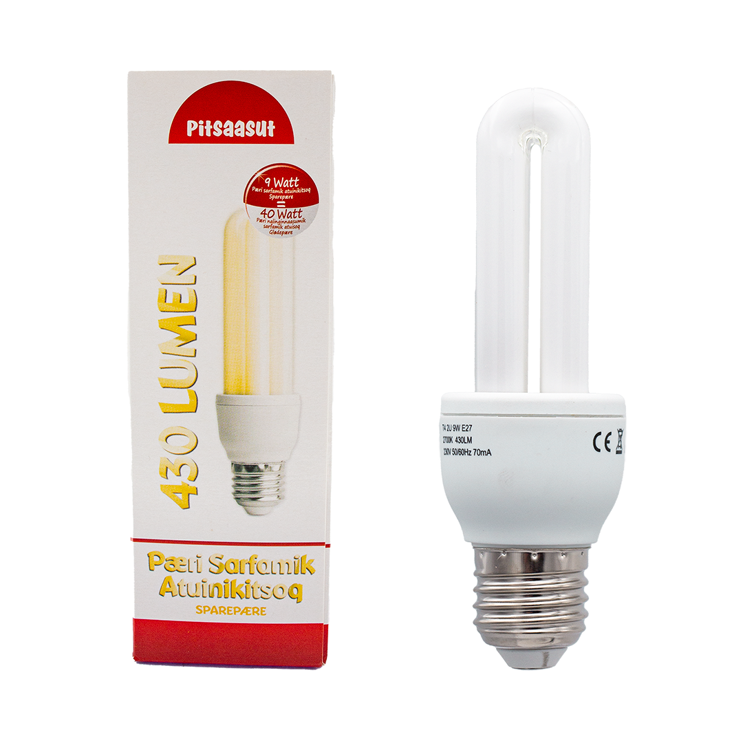 LED E27 - Sparepære 9 watt 430 Lumen